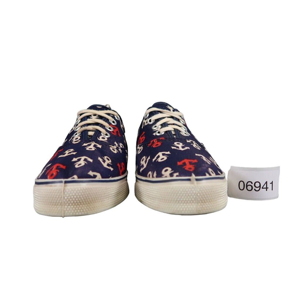 Fore N Aft Shoes Womens 8.5 Sneakers Casual Anchor Preppy Nautical Canvas Blue View 3